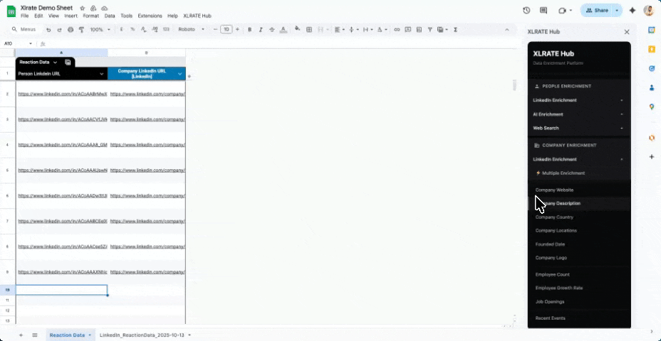 Enrich your company data